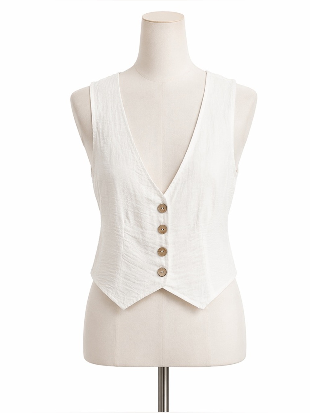 Elegant White Sleeveless Top